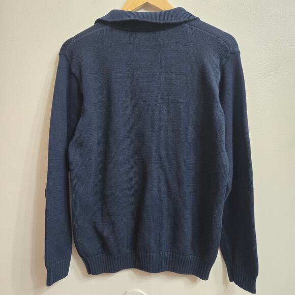 Bill Blass Men Vintage 90s Y2K Preppy Retro Grandpa Knit Polo Striped Sweater L - Picture 6 of 10